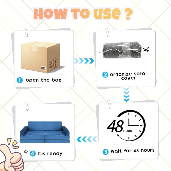 10 Pcs Modular Kids Play Sofa – Versatile Convertible Foam Cushion That Doubles - Image 8