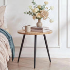VECELO Modern Side Table, Round Small End Table, Exclusively Designed by VECELO