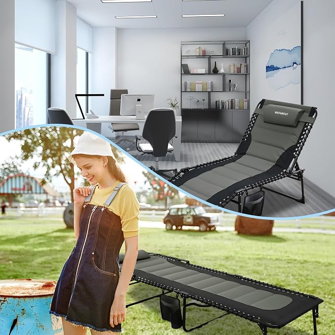 Outdoor Folding Lounge Chair Padded - Image 7