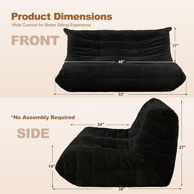 Bean Bag Chair, Giant Beanbag Chairs - Image 2