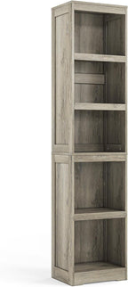 LINSY HOME 5-Shelf Bookcase, Narrow Bookshelves Floor Standing Storage Shelves - Image 8
