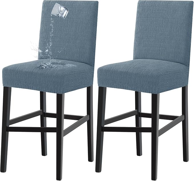 Turquoize 100% Waterproof Bar Stool Cover Stretch Washable Barstool Seat Covers by Turquoize