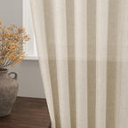 Beige Semi Sheer Linen Curtains 72 inch Length - Image 2