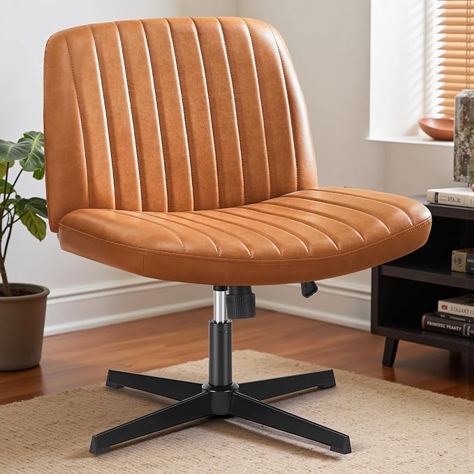 OLIXIS Criss Cross Legged Chairs Armless No Wheels Wide Seat Height Adjustable - Image 3