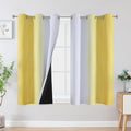 Yellow and Greyish White Ombre Blackout Curtains by ESTELARTEXTILER