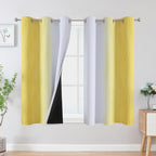 Yellow and Greyish White Ombre Blackout Curtains by ESTELARTEXTILER
