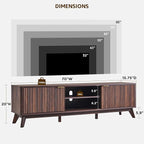 OKD 70" Mid Century Modern Fluted TV Stand, Entertainment Center, Media Console - Image 6