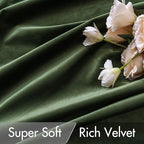 MIULEE Velvet Curtains Extra Wide 66x96 inches Olive Green Curtains | Luxury - Image 4