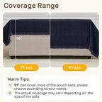 2 Pieces Sectional Couch Covers L Shaped Cover XL Navy Blue | Thick Washable - Image 5