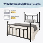 Allewie 14 Inch Twin Size Metal Platform Bed Frame - Image 8