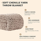 L'AGRATY Chunky Knit Throw Blanket - Image 2