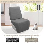 Arfntevss Sectional Recliner Couch Covers Velvet Corner Sectional Sofa Cover - Image 3