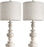 BOBOMOMO 24" Farmhouse Resin Table Lamp Set of 2, Vintage Lamps - Image 8