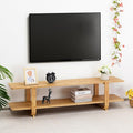 HollyHOME Bamboo TV Stand with Storage by HollyHOME