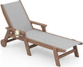 SERWALL Textilene Patio Chaise Lounge Chair, 5 Positions Adjustable Outdoor by SERWALL