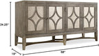 Hooker Furniture Melange 4-Door Diamante Console in Weathered Gray - Image 7
