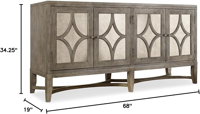 Hooker Furniture Melange 4-Door Diamante Console in Weathered Gray - Image 7