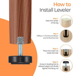 M6 Adjustable Furniture Leveler, 12 Pack Rubber Leveling Feet Screws in Threaded - Image 5