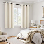 MIULEE Cream 100% Blackout Curtains - Image 6