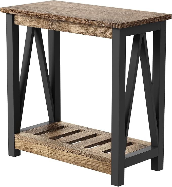 ChooChoo Farmhouse End Table, Narrow Side Table, Slim End Table - Image 7