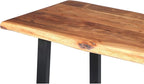 TUP THE URBAN PORT 195122 Industrial Wooden Live Edge Desk - Image 6
