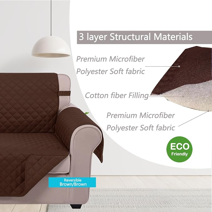 U-NICE HOME Large Sofa Cover Reversible Couch Cover - Image 4