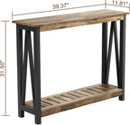 ChooChoo Farmhouse Console Table, Rustic Vintage Narrow Sofa Table - Image 2