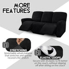 ULTICOR Velvet 8-Pieces Recliner Sofa Covers Stretch Reclining Couch Covers - Image 4