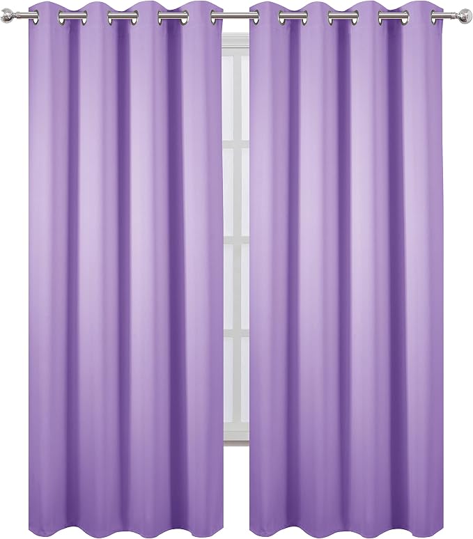 Blackout Curtains 52 x 95 inch/Lavender Curtains Set of 2 Panels/Thermal - Image 2