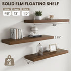 Dreamland 48 inch Floating Shelves, Rustic Wood Floating Wall Shelf - Image 3