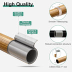 QDWIS 2 Pack Boho Wood Curtain Rods - Image 5