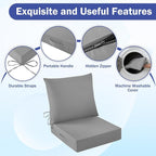 IASEAHK Outdoor Seat Cushion Set, Waterproof & Fade Resistant Patio Chair - Image 5
