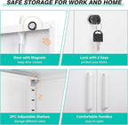 SISESOL White Metal Storage Cabinet - Image 6