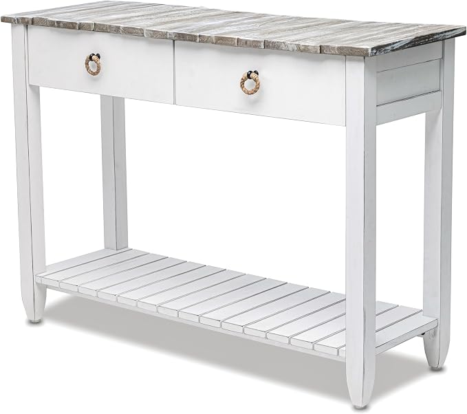Sea Wind Florida Picket Fence Wood Console Table by LineageCollections