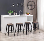 HAOBO Home 24" Backless Metal Counter Stool Height Bar Stools, Barstools - Image 9