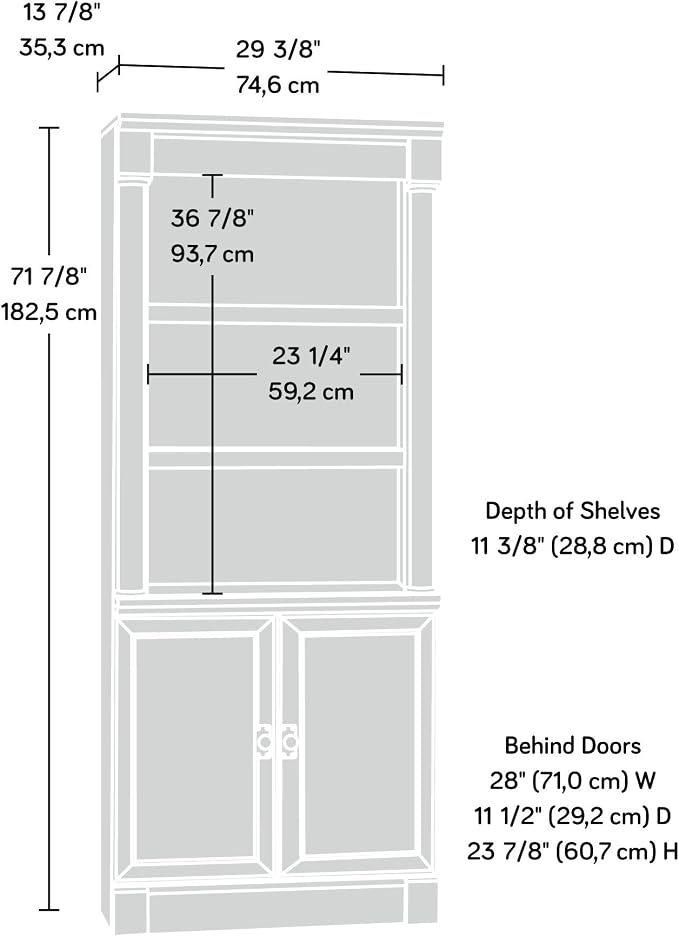 Sauder Palladia Book Shelf, Bookshelf - Image 3
