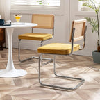 Zesthouse Dining Chairs Set of 4, Natural Rattan Accent Chairs - Image 7