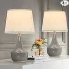 GyroVu 18" Table Lamp Set of 2, Ceramic Table Lamp Classic Beside Lamps by WelcomeGyroVu