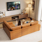 ABCASA Oversized Modular V Shaped Sectional Couches - Image 6
