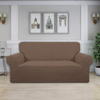 Easy-Going Stretch Oversized Loveseat Couch Covers Washable Brown | 1-Piece - Image 2
