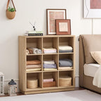 Joaxswe 9 Cube Storage Book Shelf, Modern Floor Standing 3-Tier Cubby Bookcase - Image 6