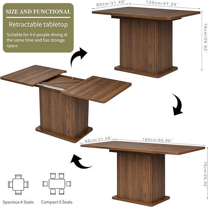 Extendable Kitchen Dining Table - Image 2