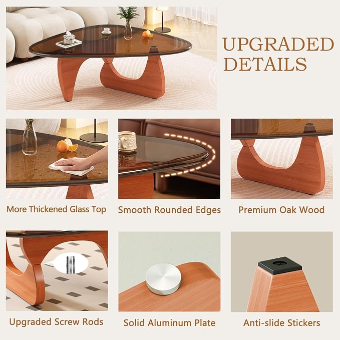 Coffee Table for Living Room Mid Century Modern Center Small Table - Image 6
