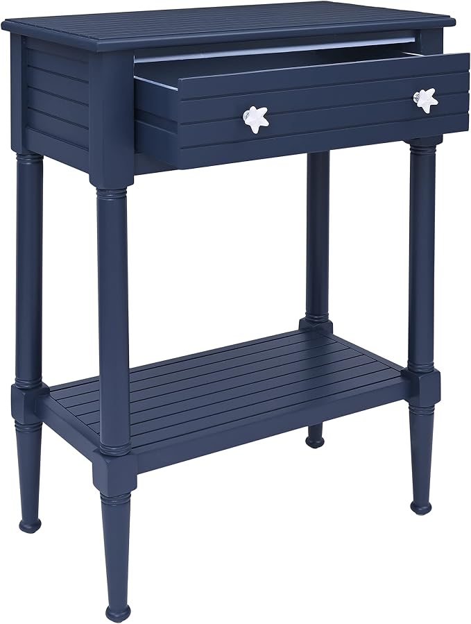 Linon Raleigh Navy Accent Table - Image 11
