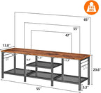 Furologee TV Stand for TVs up to 65 Inch, Entertainment Center - Image 2