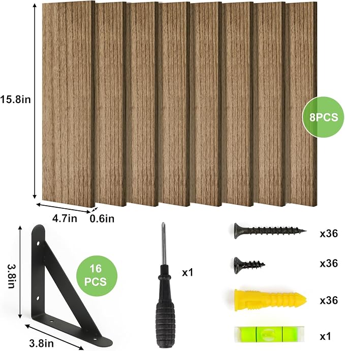 Fixwal Shelves for Room Wall, Width 4.75in Rustic Wood Wall Storage, Floating - Image 4