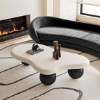 47" Cloud Coffee Table for Living Room Irregular Coffee Table Modern Low Coffee - Image 4