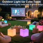 LED Cube Chair for Kids, 14-Inch RGB Color Changing LED Cube Seat w/ Remote - Image 6