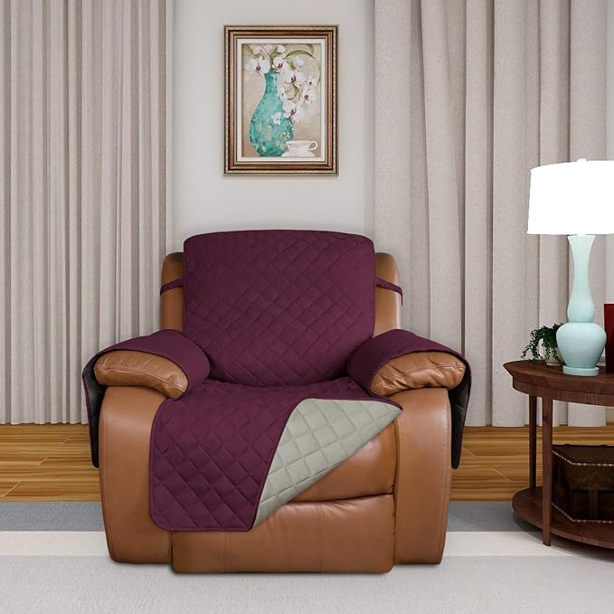 PureFit Reversible Recliner Chair Covers Couch Covers - Image 2