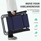 JEAREY Zero Gravity Lounge Chairs Set of 2, Adjustable Steel Mesh Recliners - Image 6